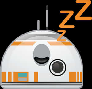Sleeping B B8 Droid Star Wars PNG image with transparent background
