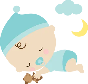 Sleeping Baby Cartoon PNG Image