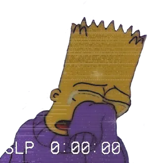 Sleeping Cartoon Character Timecode Shirt PNG Image