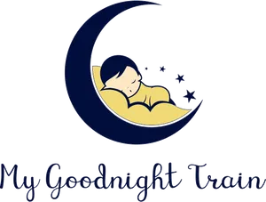 Sleeping Child Moon Graphic PNG Image