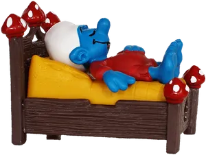 Sleeping Smurf Figurine PNG Image