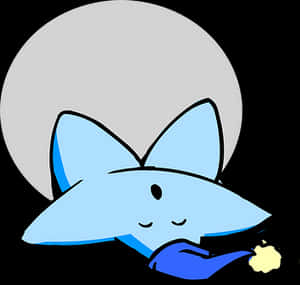 Sleeping Star Cartoon Character PNG image with transparent background