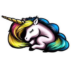 Sleeping Unicorn PNG dkt PNG image with transparent background