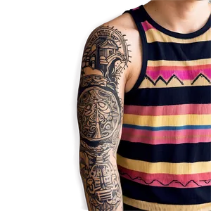 Sleeve Tattoo Outlines Png Kjj2 PNG Image