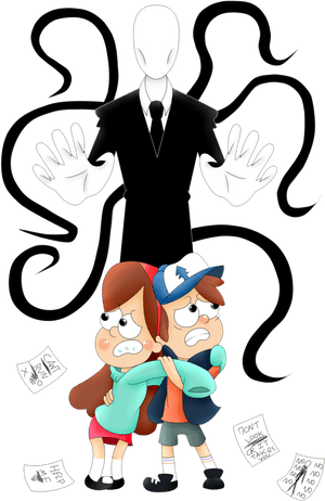Slender Man Clipart Gravity Falls - Slenderman Vs Gravity Falls, HD Png Download PNG image with transparent background