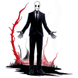 Slender Man Illustration PNG oof7 PNG image with transparent background