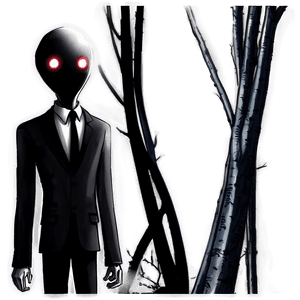 Slender Man Illustration PNG xbu4 PNG image with transparent background