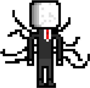 Slender Man Pixel Art 1) I Didnt Use A Refference Thats - Pixel Slender Man 8 Bit, HD Png Download PNG image with transparent background