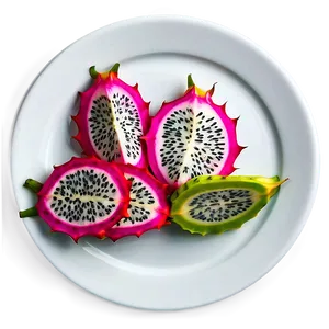 Sliced Dragonfruit On Plate Png 55 PNG Image