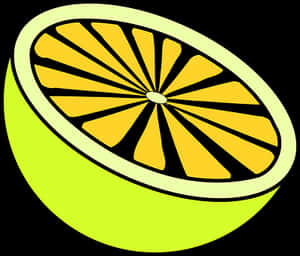 Sliced Lemon Vector Illustration PNG image with transparent background