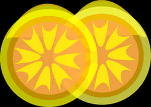 Sliced Lemon Vector Illustration PNG image with transparent background