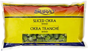 Sliced Okra Package1kg PNG Image