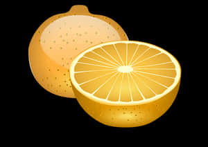 Sliced Orange Illustration PNG image with transparent background
