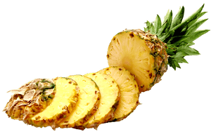 Sliced Pineapple Transparent Background PNG image with transparent background