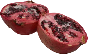 Sliced Pomegranate Fruit PNG Image