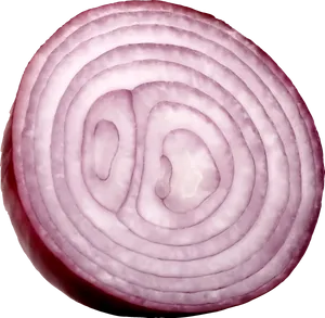 Sliced Red Onion Cross Section PNG Image