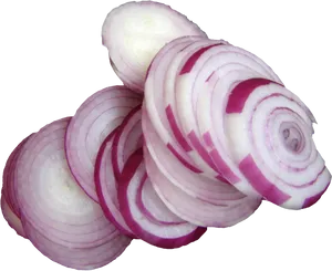 Sliced Red Onion Transparent Background PNG Image