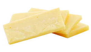 Sliced Semi Hard Cheese Stack PNG Image