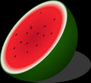 Sliced Watermelon Illustration PNG with transparent background