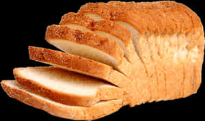 Sliced White Bread Loaf PNG image with transparent background