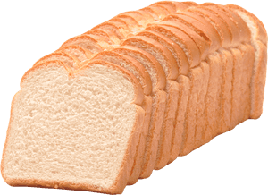 Sliced White Bread Loaf PNG image with transparent background