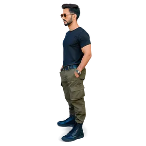 Slim Fit Cargo Pants Png 06132024 PNG Image