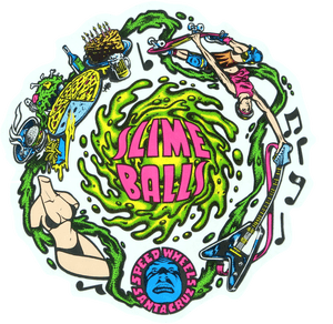 Slime Balls Skateboard Sticker PNG image with transparent background