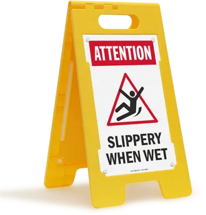 Slippery When Wet Sign PNG Image