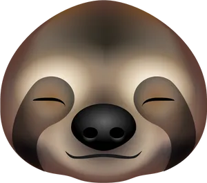 Sloth Emoji Smiling Face PNG Image