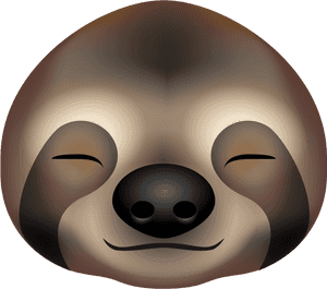 Sloth Head Emoji Asleep2 Big - Sloth Emoji Transparent Background, HD Png Download PNG image with transparent background
