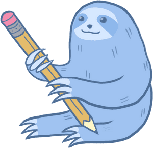 Sloth , Png Download - Sloths Holding A Pencil, Transparent Png PNG image with transparent background
