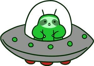 Sloth Ufo Alien Green Planets Spaceship Ship Space, HD Png Download PNG image with transparent background