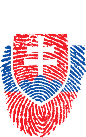 Slovakia Fingerprint Flag Art PNG Image