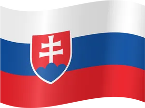 Slovakia National Flag Waving PNG Image