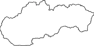 Slovakia Outline Map PNG Image