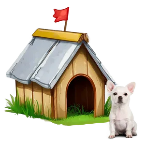 Small Dog In Doghouse Png Blp42 PNG Image