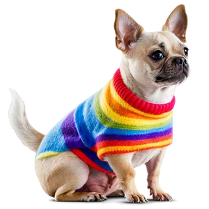 Small Dog In Sweater Png Vck PNG Image