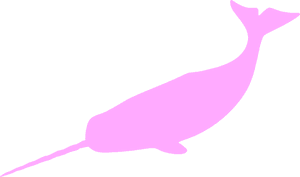 Small - Narwhal Stencil PNG image with transparent background