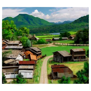 Small Town Scenery Png Neo34 PNG Image