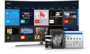 Smart Devices Displaying Apps PNG Image