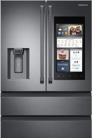 Smart Refrigeratorwith Touch Screen PNG Image