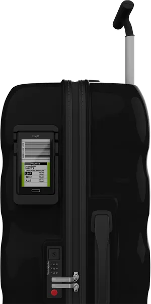 Smart Suitcasewith Electronic Tagand Lock PNG Image