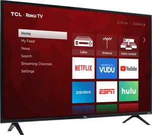 Smart T V Interface T C L Roku PNG Image