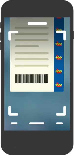 Smartphone Barcode Scanner Graphic PNG Image