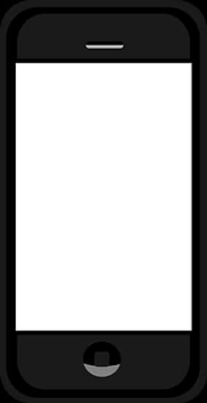 Smartphone Blank Screen Vector PNG with transparent background