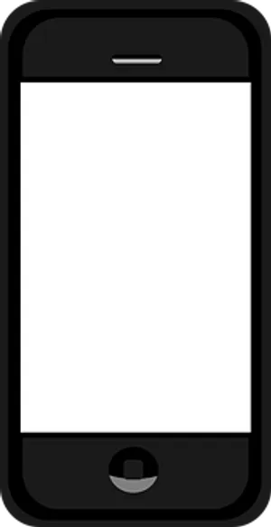 Smartphone Blank Screen Vector PNG Image