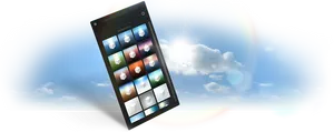 Smartphone Clouds Sky Background PNG Image