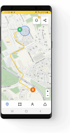 Phone With Gps Trace - Gps Trace, HD Png Download PNG image with transparent background