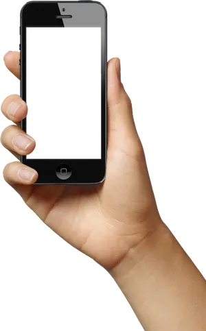 Smartphone_ Held_in_ Hand.png PNG Image