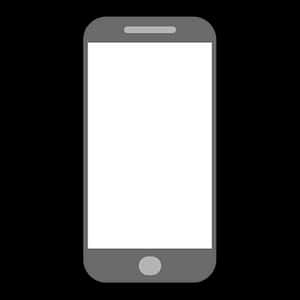 Smartphone Icon Blank Screen PNG image with transparent background